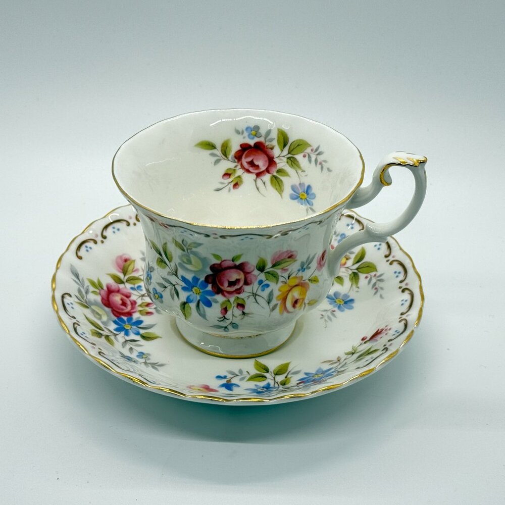 Royal Albert Jubilee Rose Vintage Teacup and Saucer
